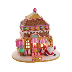 Kurt Adler 7.5" Light-Up Sugar Plum Shops Christmas Houses GBJ0028 -Xmas Ornaments Shop gbj0028c 45270.1677779580