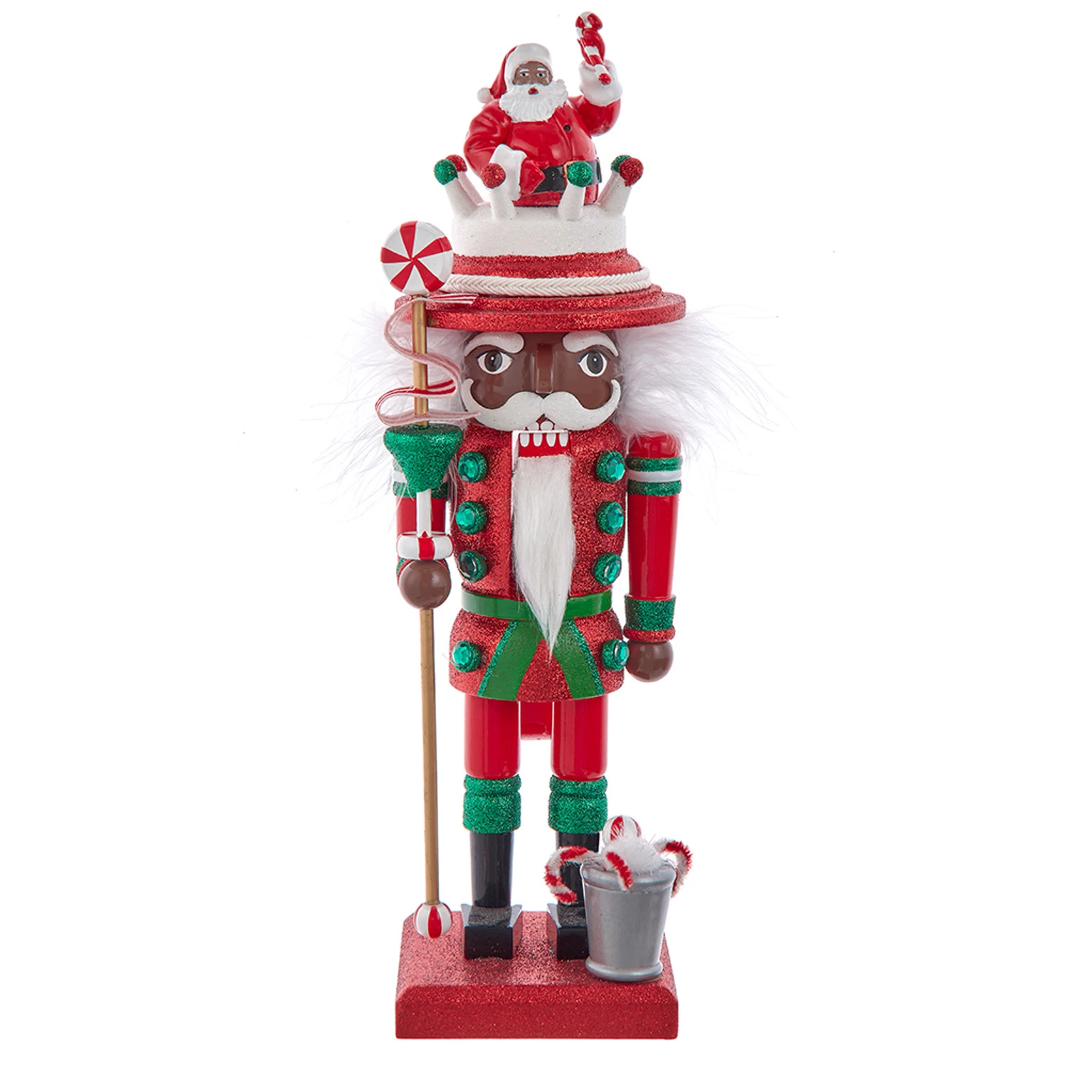 Kurt Adler 10" Hollywood Nutcrackers African American Santa Nutcracker HA0698 1 Kurt Adler 10" Hollywood Nutcrackers African American Santa Nutcracker HA0698