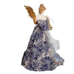 Kurt Adler 17" Indigo Blue Delft Angel Christmas Tree Topper J6099 -Xmas Ornaments Shop j6099 02 48878.1653408820