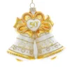 Kurt Adler 4.5" Noble Gems "50th Anniversary" Bell Glass Christmas Ornament NBX0107
