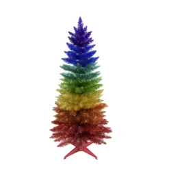 Kurt Adler 3' Or 4' Un-Lit Rainbow Foil Artificial Christmas Tree -Xmas Ornaments Shop tr2393 43437.1678131156